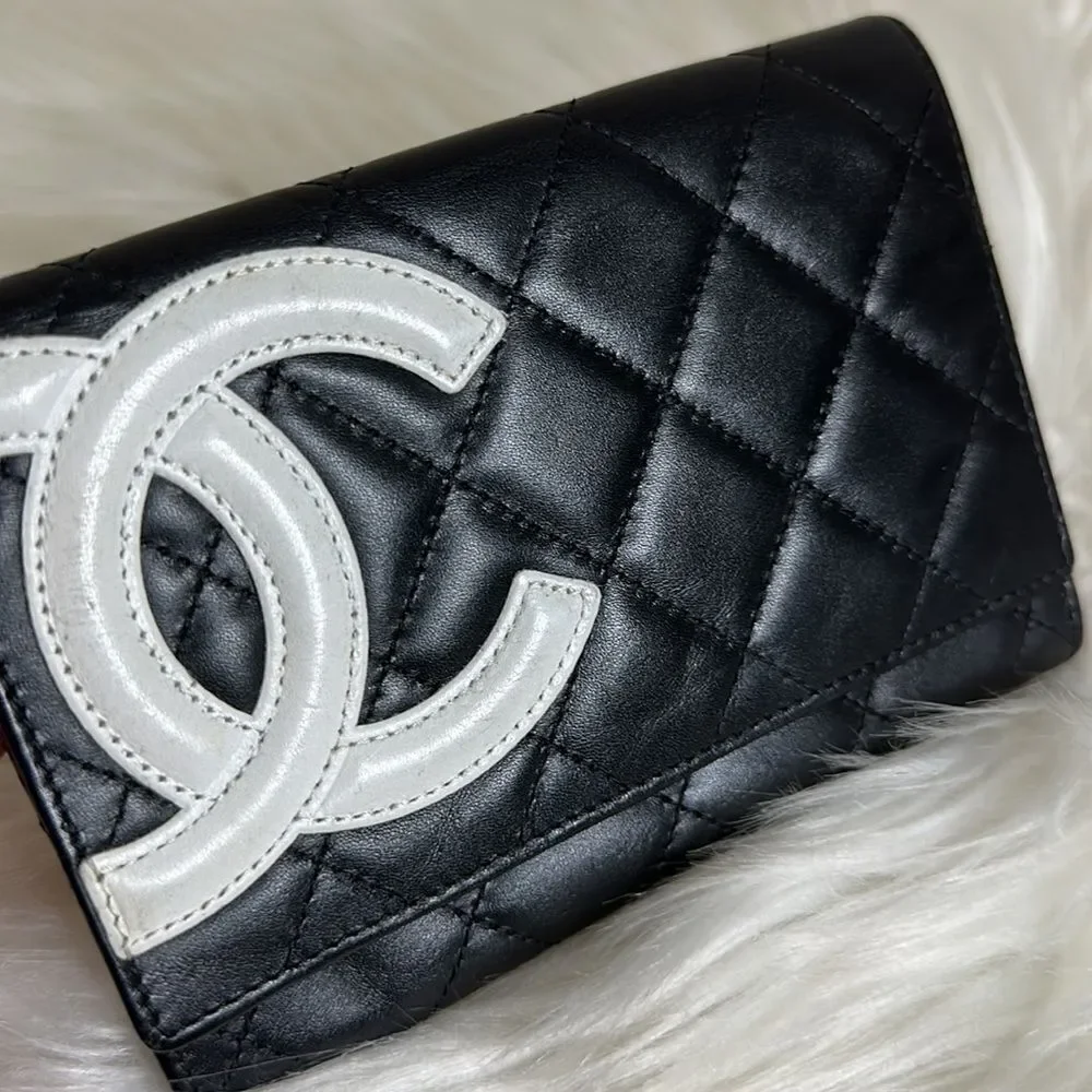 💯Authentic Chanel Cambon Bifokd Wallet🍀